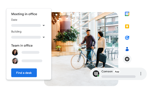 User utilizing Google Meet integration to access meetings from other apps