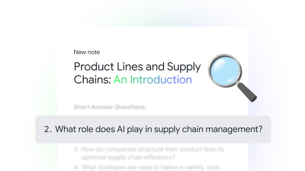 Asking NotebookLM a question to be answered from source files