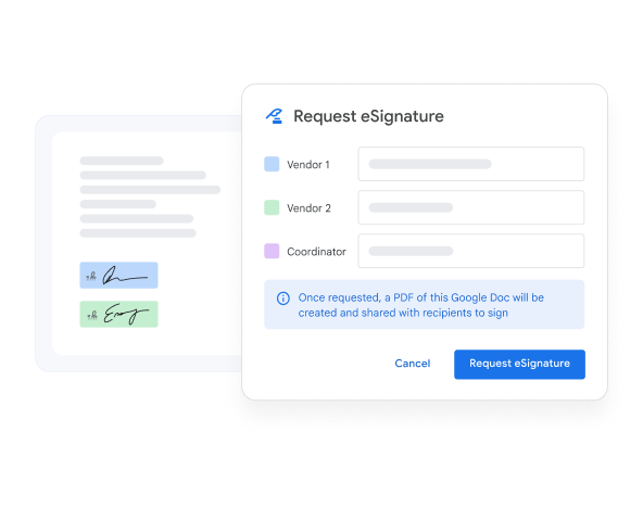 Requesting an eSignature on form from multiple parties