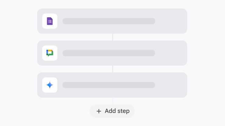 A flowchart interface displaying an "Add step" button.