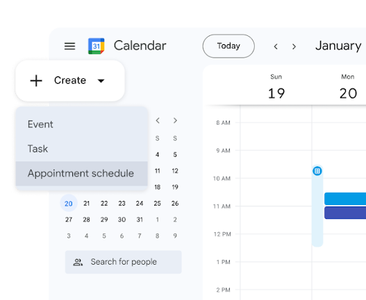 Step 1: Create an appointment schedule 