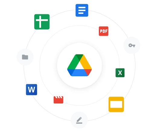 A logo cloud of popular Google Workspace products.
