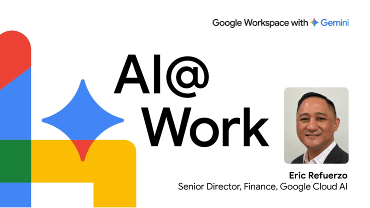 AI@Work profile for Eric Refuerzo, Senior Director at Google Cloud AI.