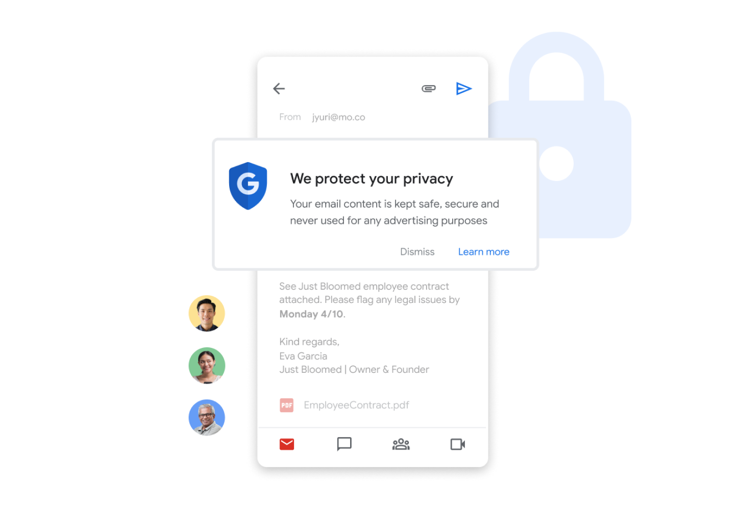 Enterprise-grade security on Gmail to protect your business.