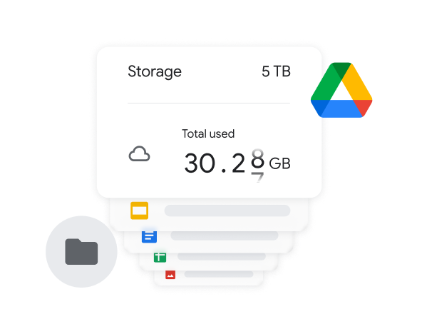Indication of total amount of storage used on Drive